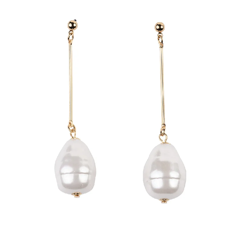 Gold and Pearl Baroque Earring