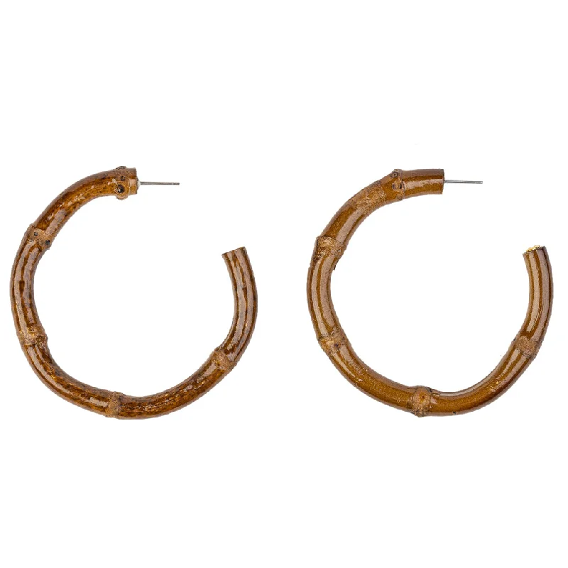 Bamboo Hoop Earring