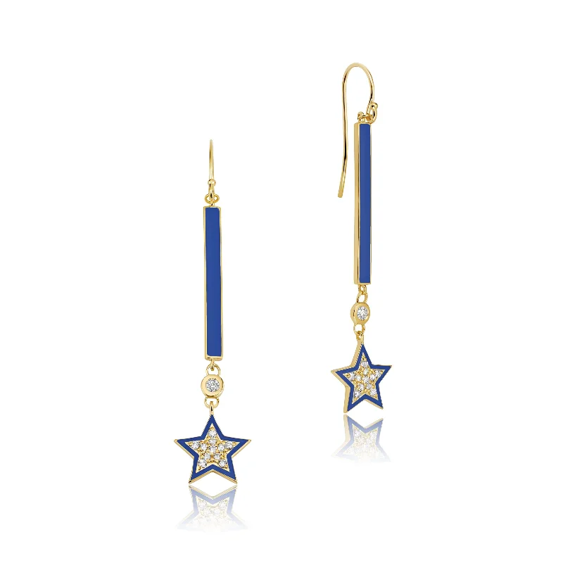 Blue Star Earrings