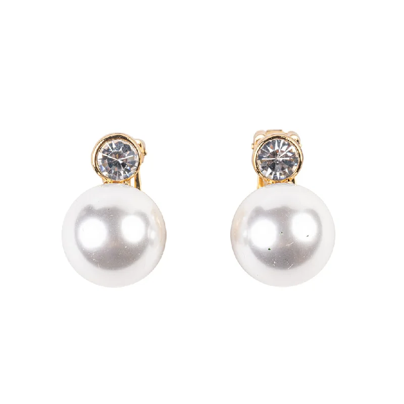 Gold and Pearl Clip Earring