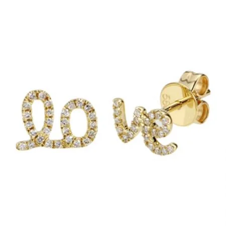 Diamond LOVE Studs