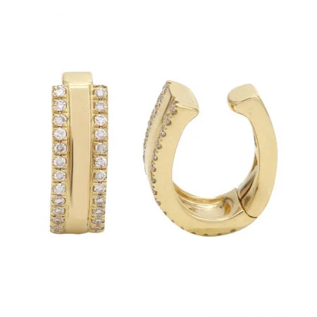 Diamond Two Line Pave Ear Cuff