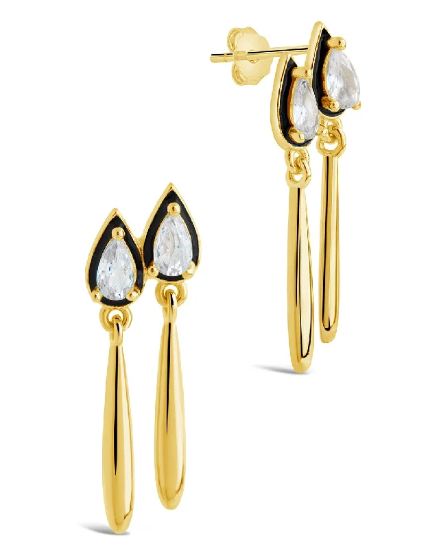 Nyx CZ & Enamel Dangle Earrings