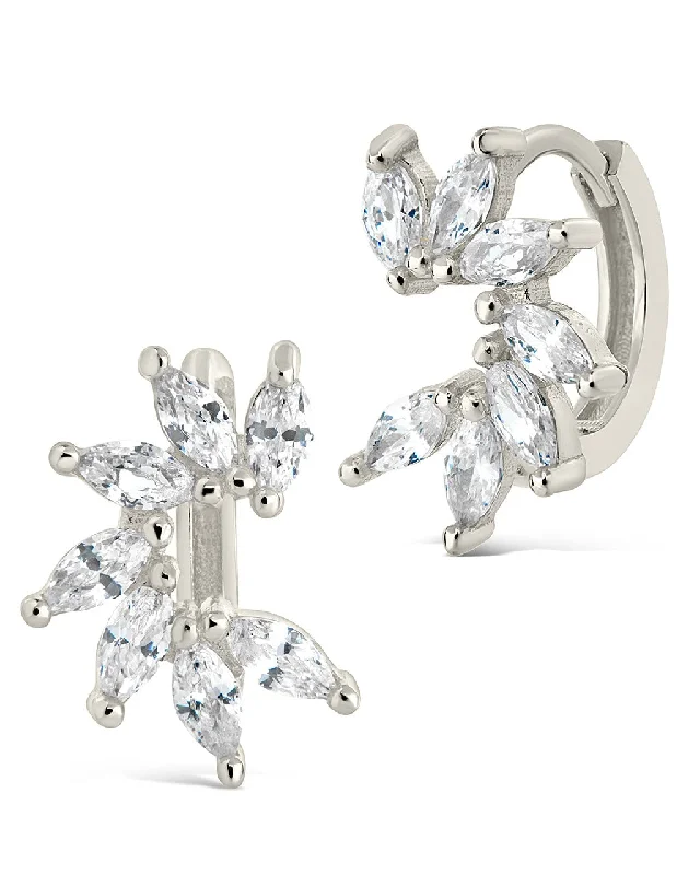 Sterling Silver Quinn CZ Micro Hoop Earrings