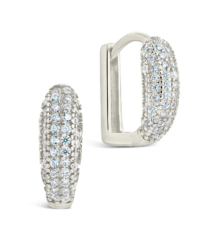 Sterling Silver Shelby CZ Micro Hoop Earrings