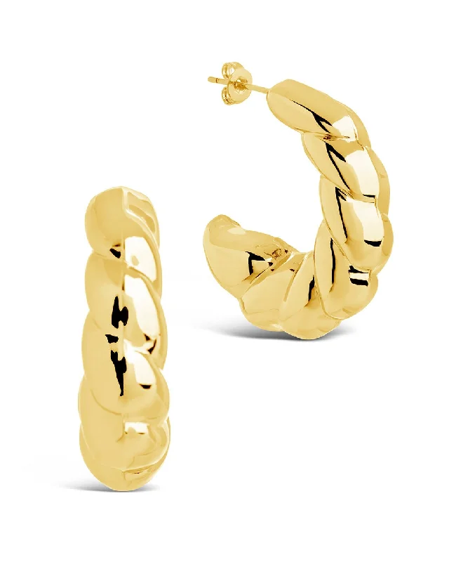 Statement Croissant Hoop Earrings