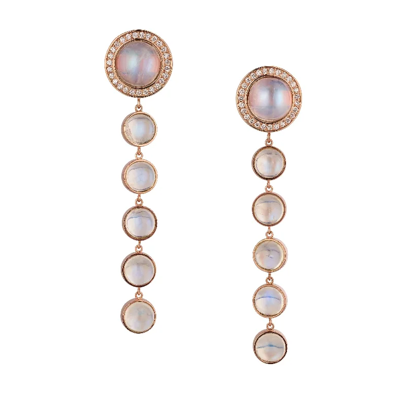 Stena Rainbow Moonstone Drop Earrings