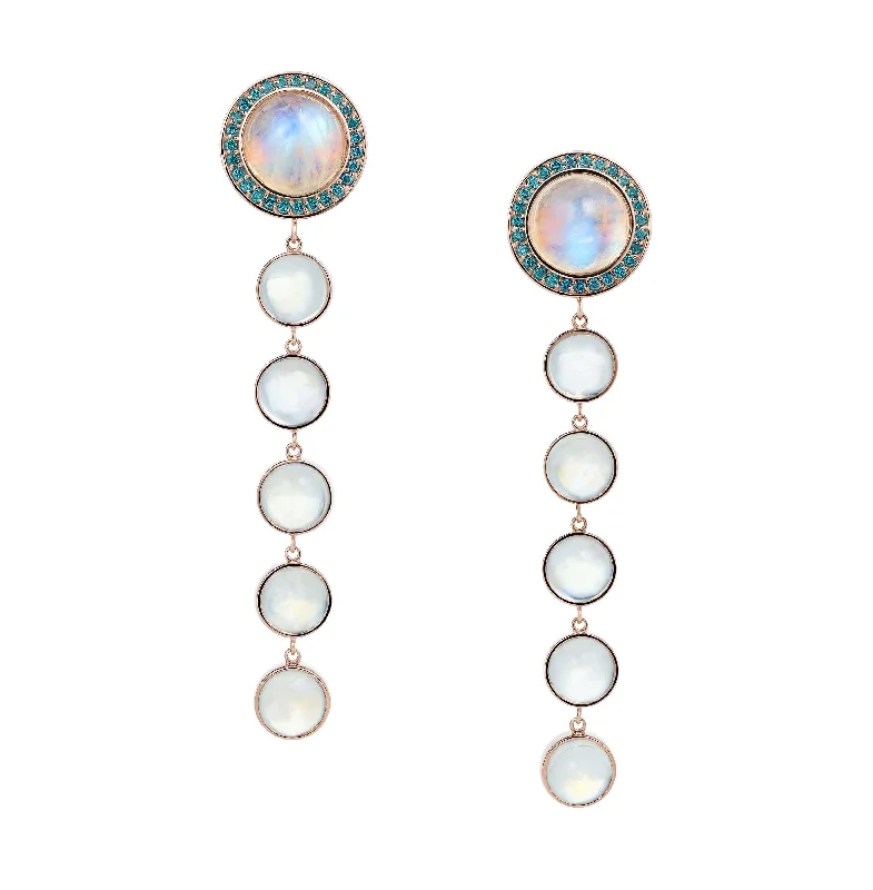 Stena Rainbow Moonstone Drop Earrings