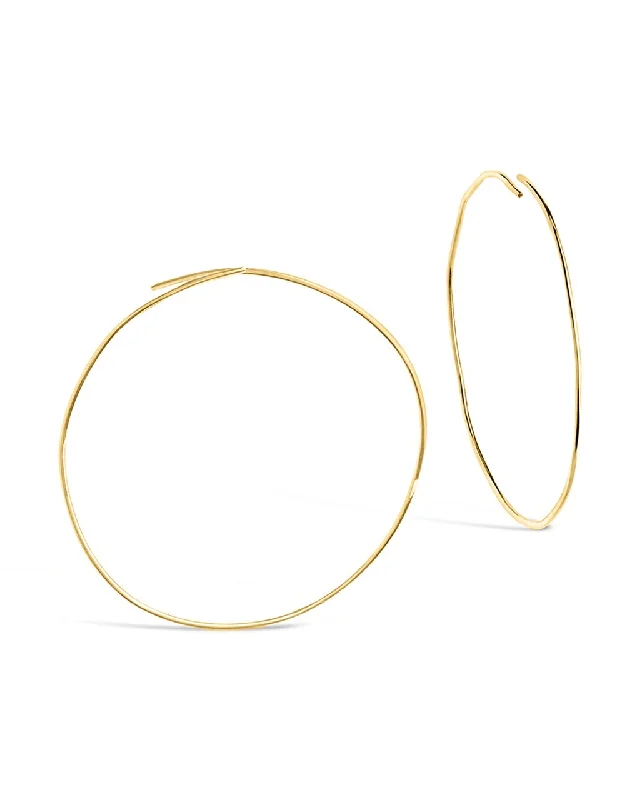 Sterling Silver Threader Hoop Earrings