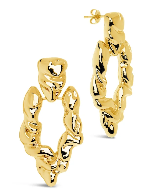 Tali Molten Metal Chunky Drop Earrings