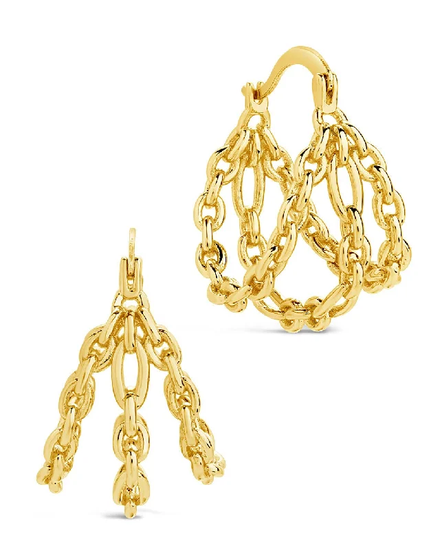 Tenly Chain Link Hoop Earrings