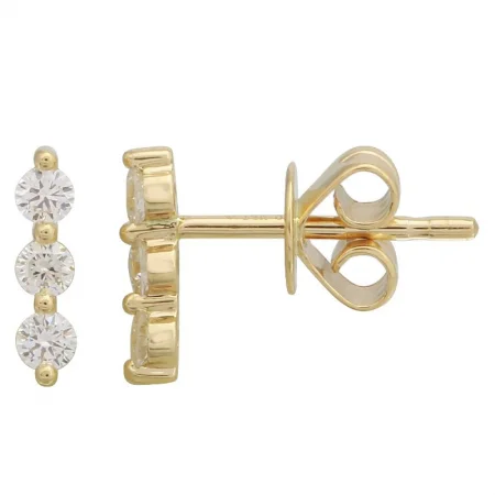 Trio Diamond Bar Studs