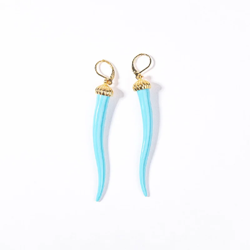 Turquoise Pepper Gold Wire Earring