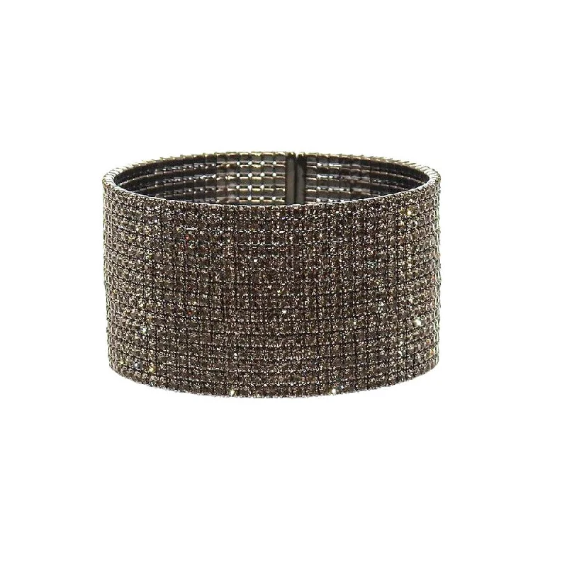 1" Pave Crystal Hematie Cuff