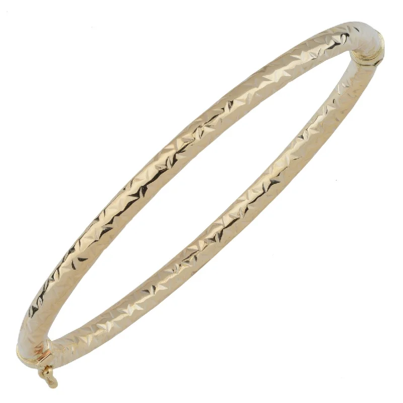 10KT Yellow Gold 7.5-inch 4MM Bangle Bracelet