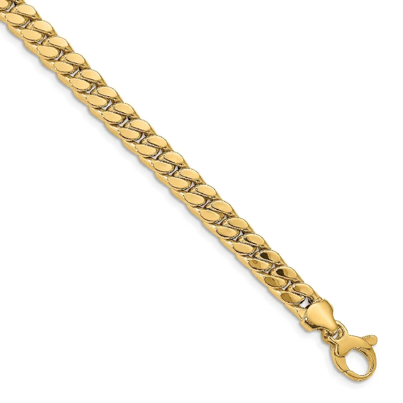 14KT Yellow Gold 8.5-inch 6MM Curb Bracelet