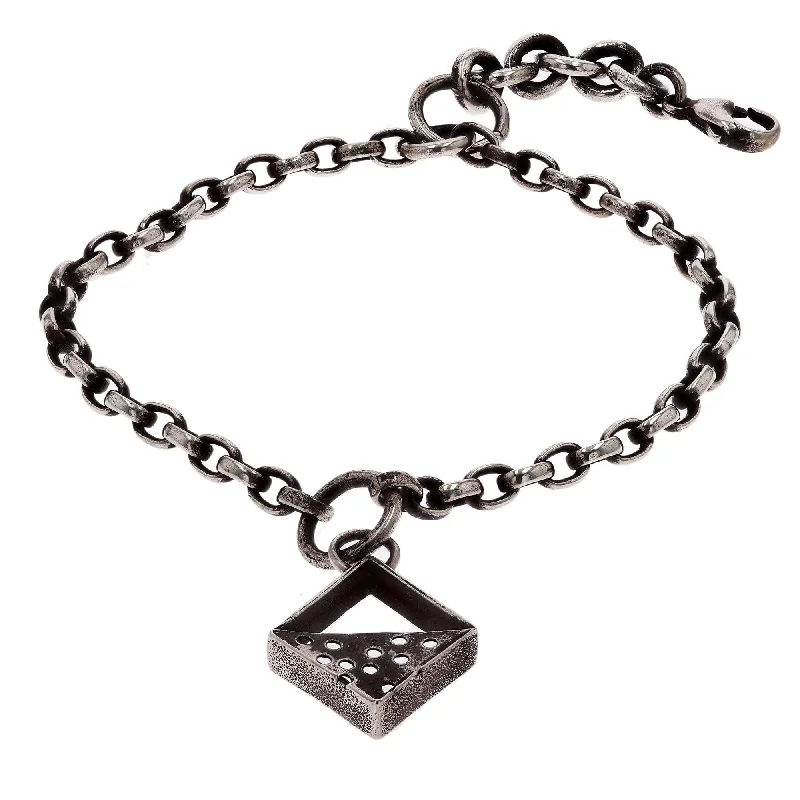 Arianna Nicolai Oxidized Sterling Silver Charm Bracelet