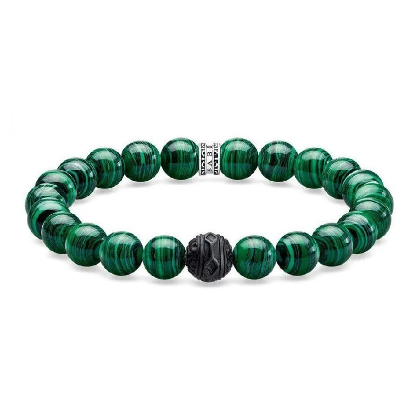 Bracelet in Green Onyx