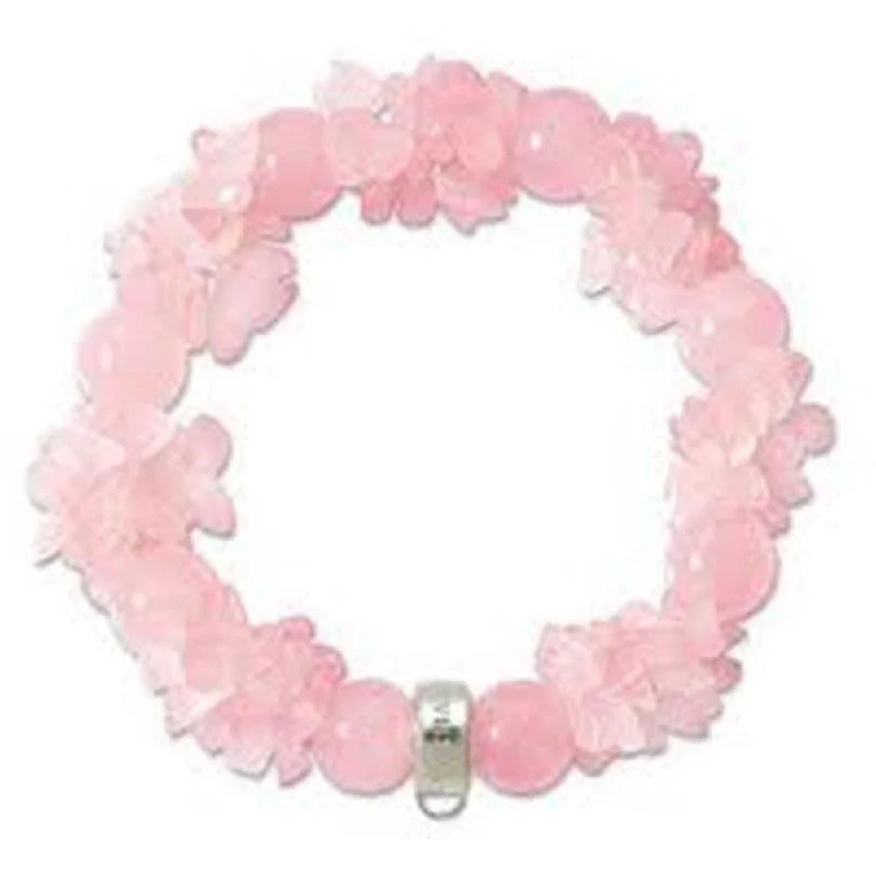 Charm Bracelet Pink Quartz Beads