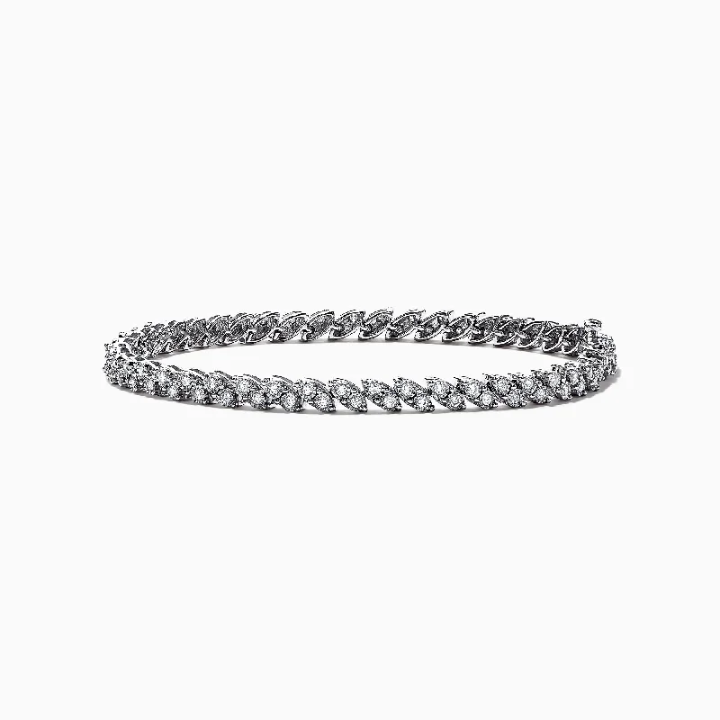 Pave Classica 14K White Gold Diamond Tennis Bracelet, 1.03 TCW