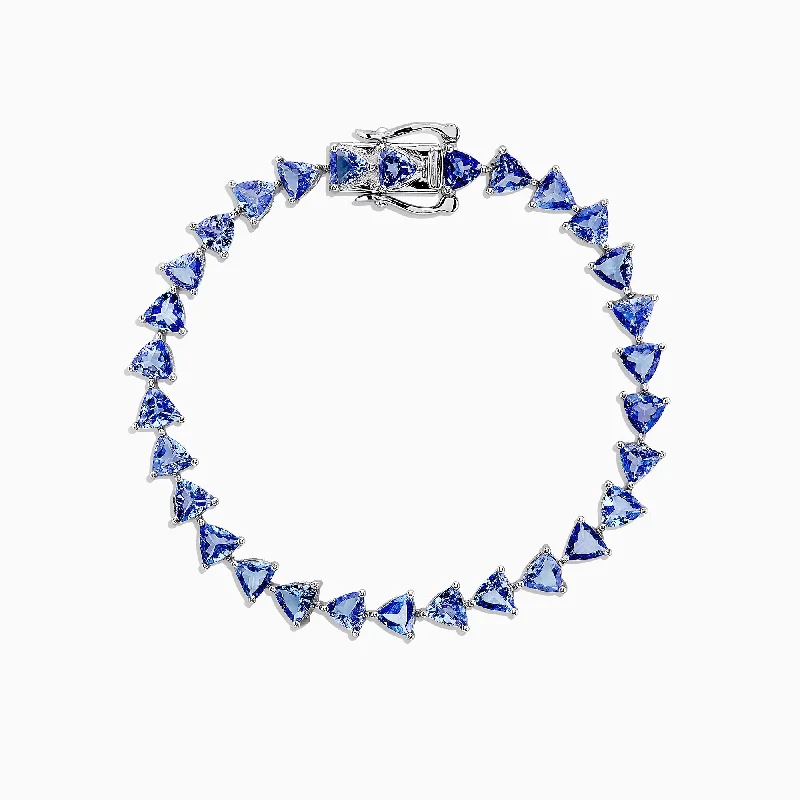 Nahla Siri Sterling Silver Tanzanite Tennis Bracelet, 11.40 TCW