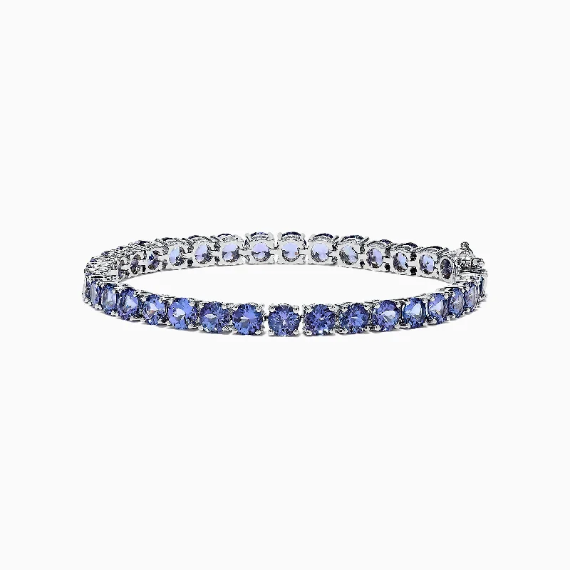 Nahla Siri Sterling Silver Tanzanite Tennis Bracelet, 15.60 TCW