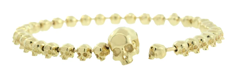 Existence Multi Skull Gold Bracelet