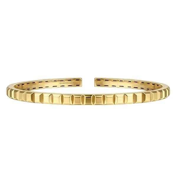 Gabriel & Co. Plain Gold Split Bangle Bracelet