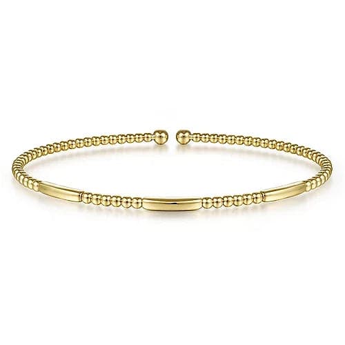 Gabriel & Co. Yellow Gold Bujukan Open Bangle