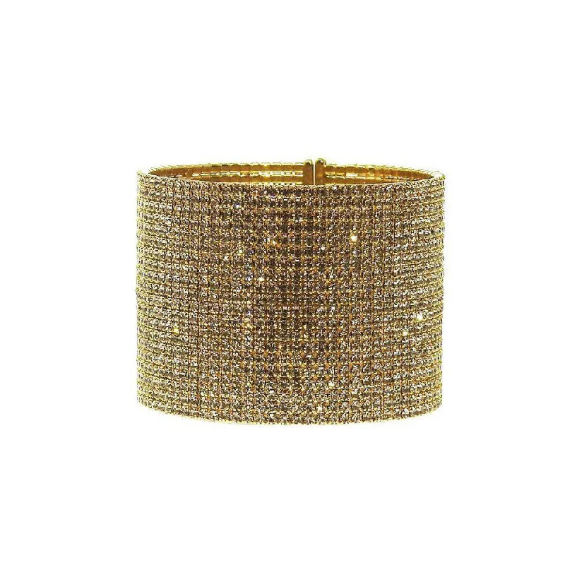 Gold Pave Crystal Cuff