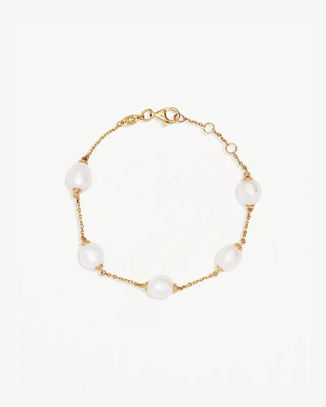 18k Gold Vermeil Harmony Pearl Bracelet