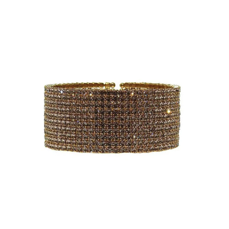 Pave Gold Crystal Cuff