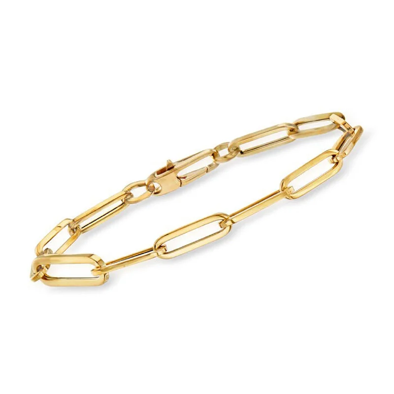 Roberto Coin Paperclip Bracelet in Yellow Gold