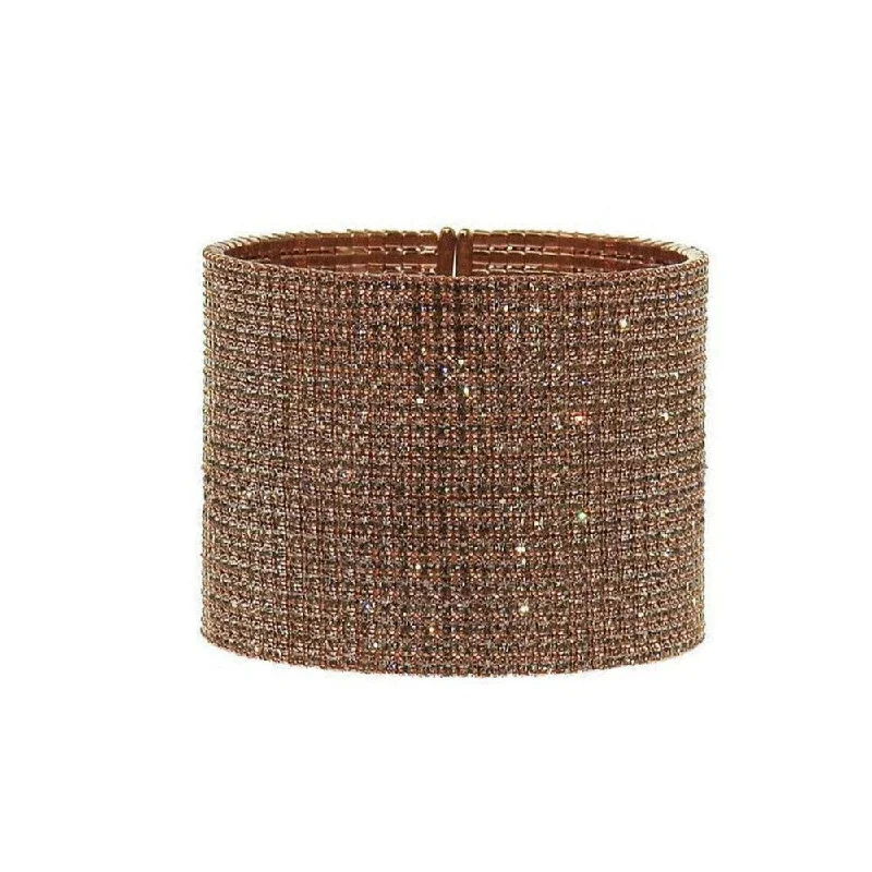 Rose Pave Crystal Cuff