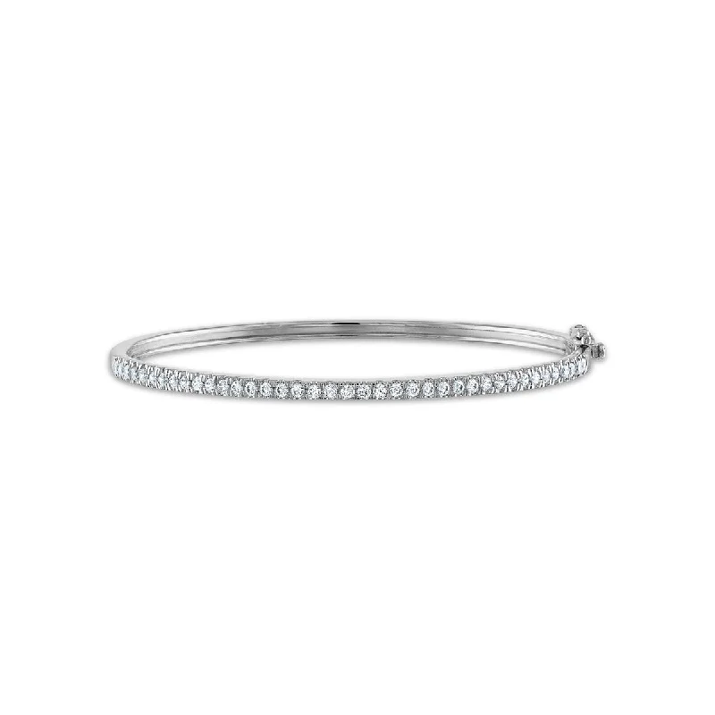 Signature EcoLove 1 CTW Lab Grown Diamond 7.25-inch Bangle Bracelet in 14KT White Gold