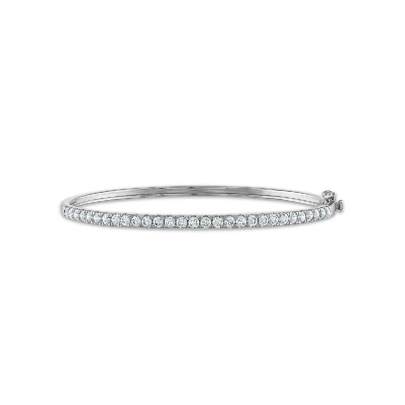 Signature EcoLove 2 CTW Lab Grown Diamond 7.25-inch Bangle Bracelet in 14KT White Gold