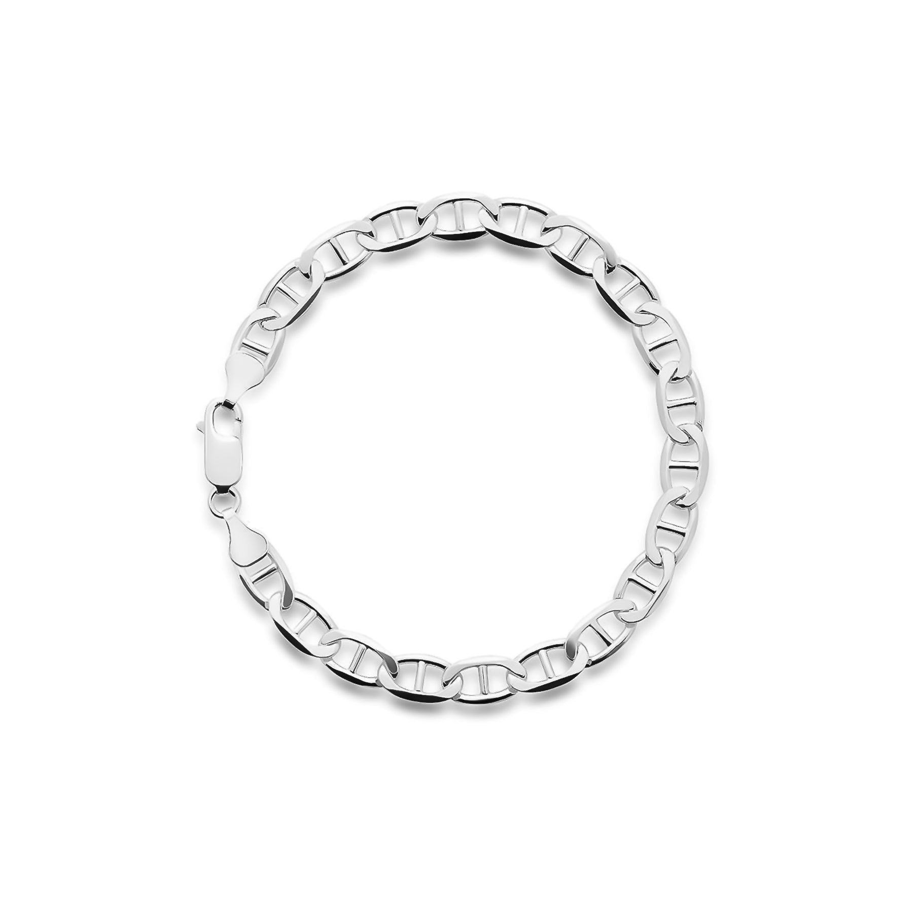 SILVER 6.3MM MARINER BRACELET