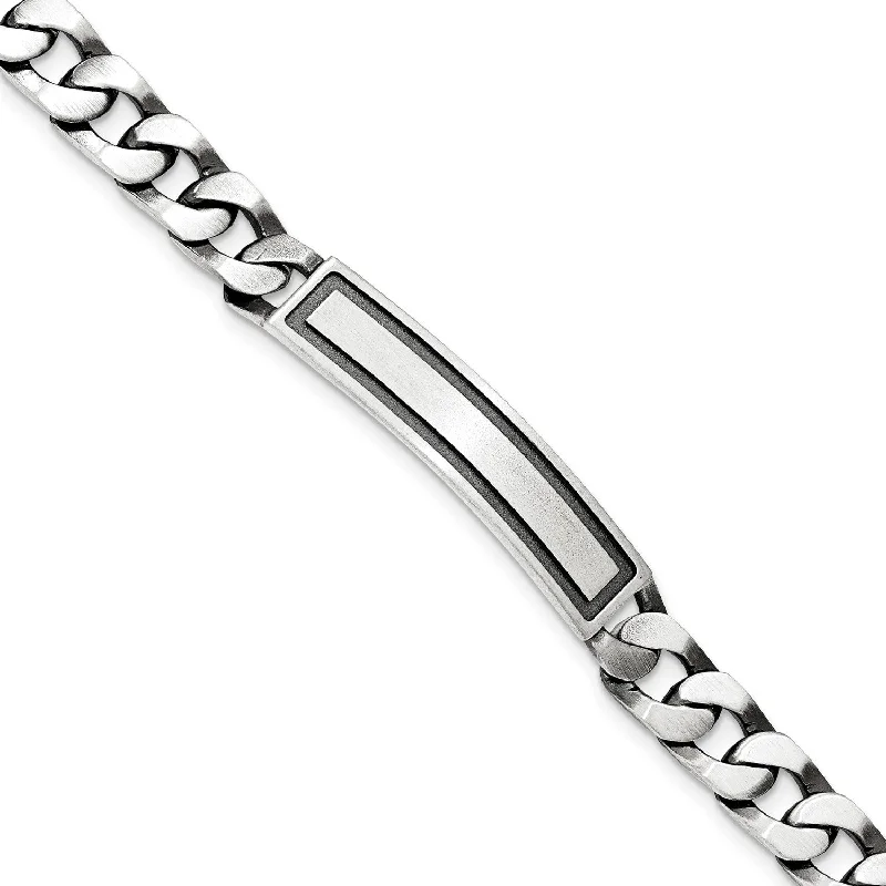 Sterling Silver 8.5-inch Curb ID Bracelet