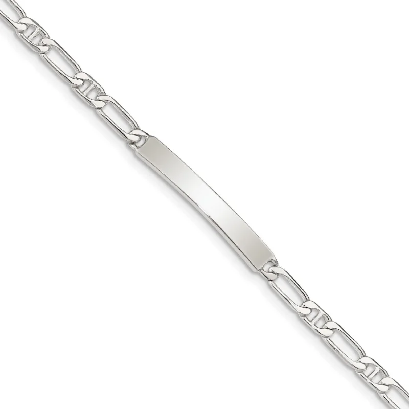 Sterling Silver 8-inch 3MM Lobster Clasp Anchor Link ID Bracelet