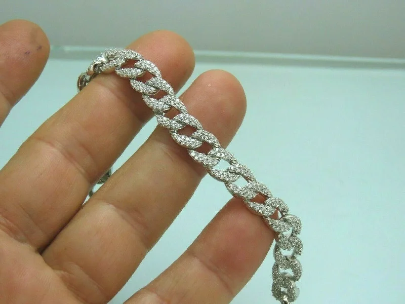 Turkish Handmade Jewelry 925 Sterling Silver Zircon Stone Womens Bracelet