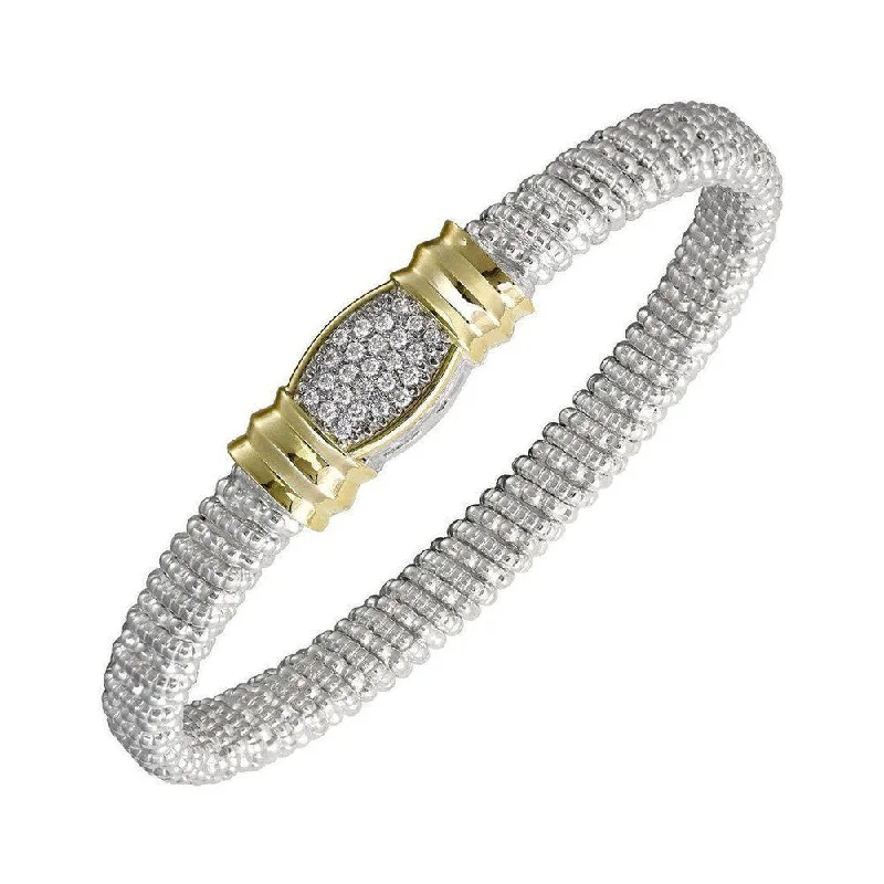 Two-Tone Pave Diamond Bracelet