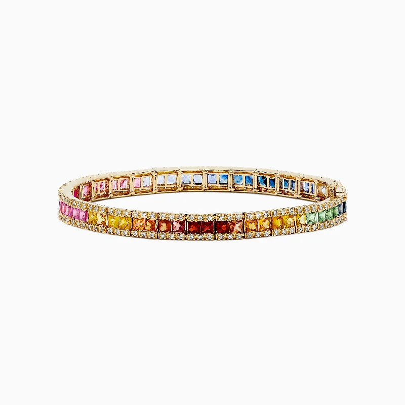 Watercolors Sapphire and Diamond Bracelet, 9.16 TCW