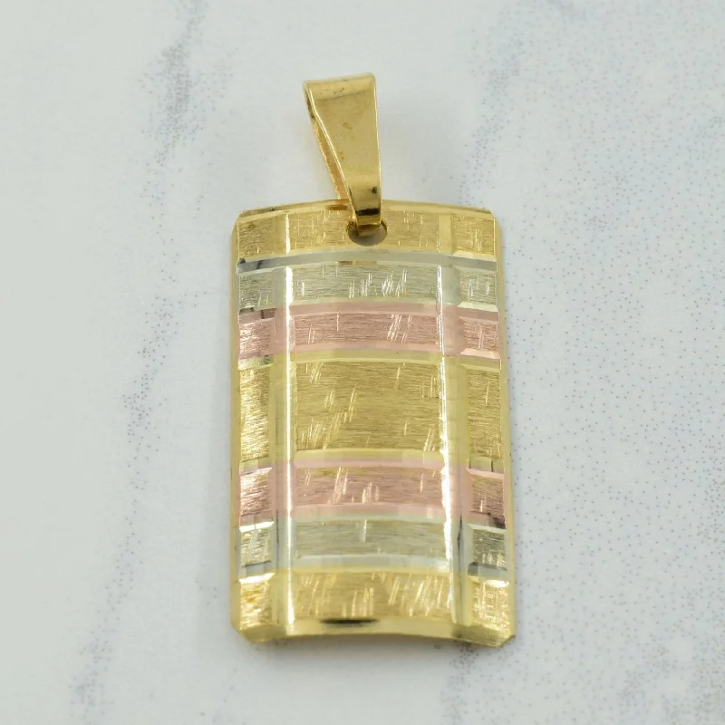 10k Tritone Gold Pendant |