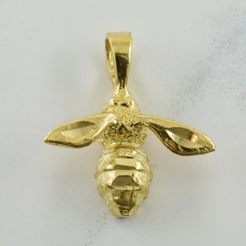 10k Yellow Gold Bee Pendant |