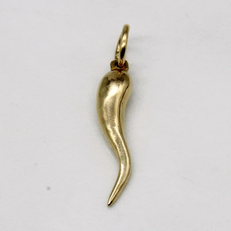 10k Yellow Gold Corno Charm