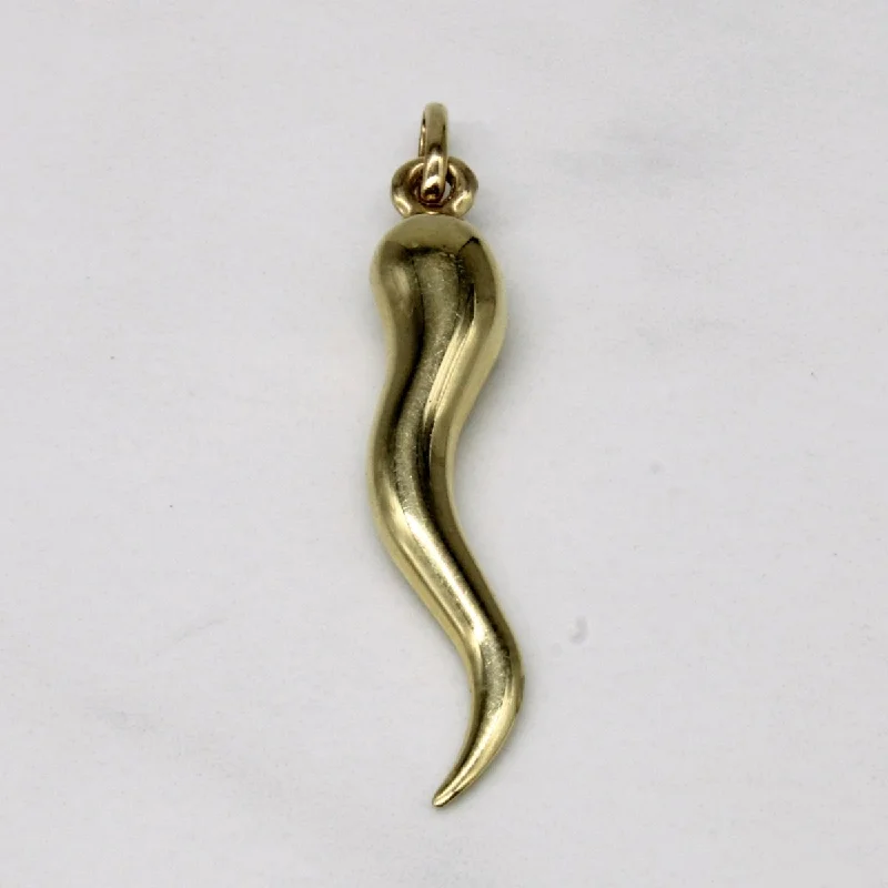 10k Yellow Gold Corno Pendant