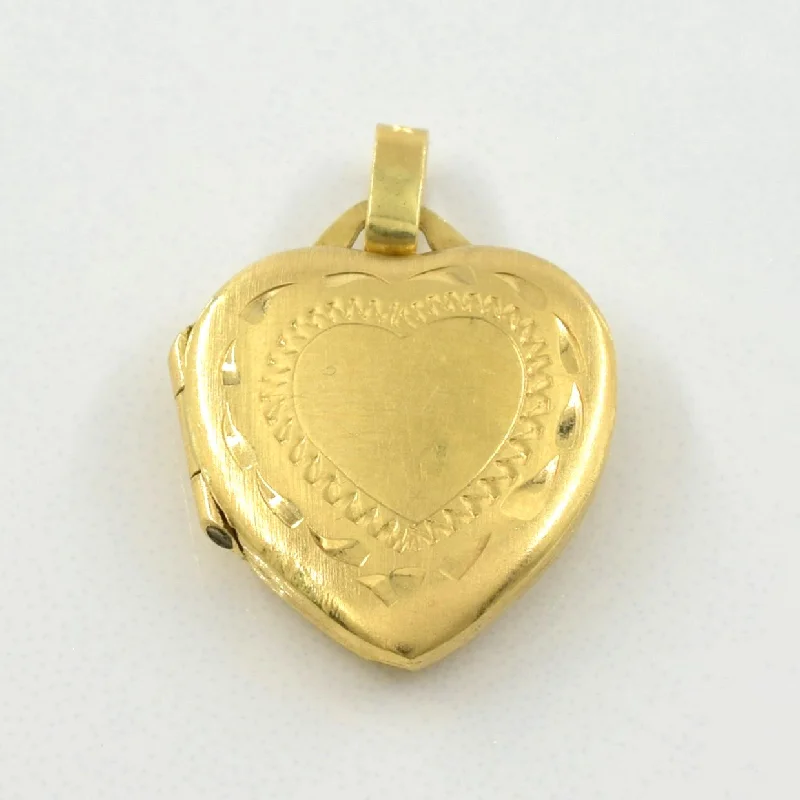 10k Yellow Gold Heart Locket |