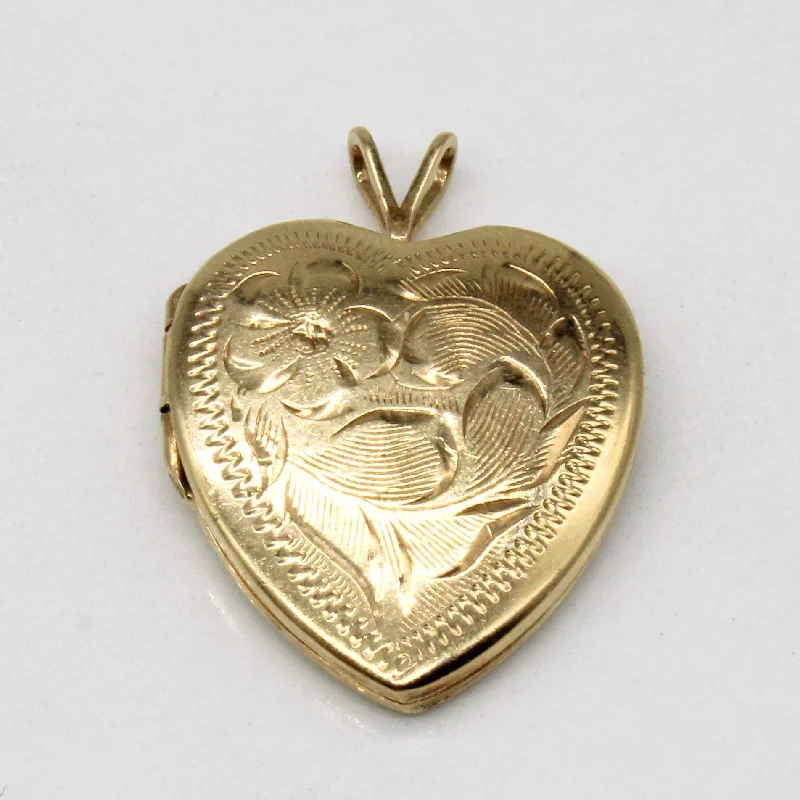 10k Yellow Gold Heart Locket