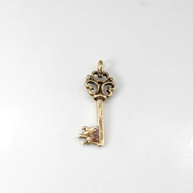 10k Yellow Gold Key Pendant