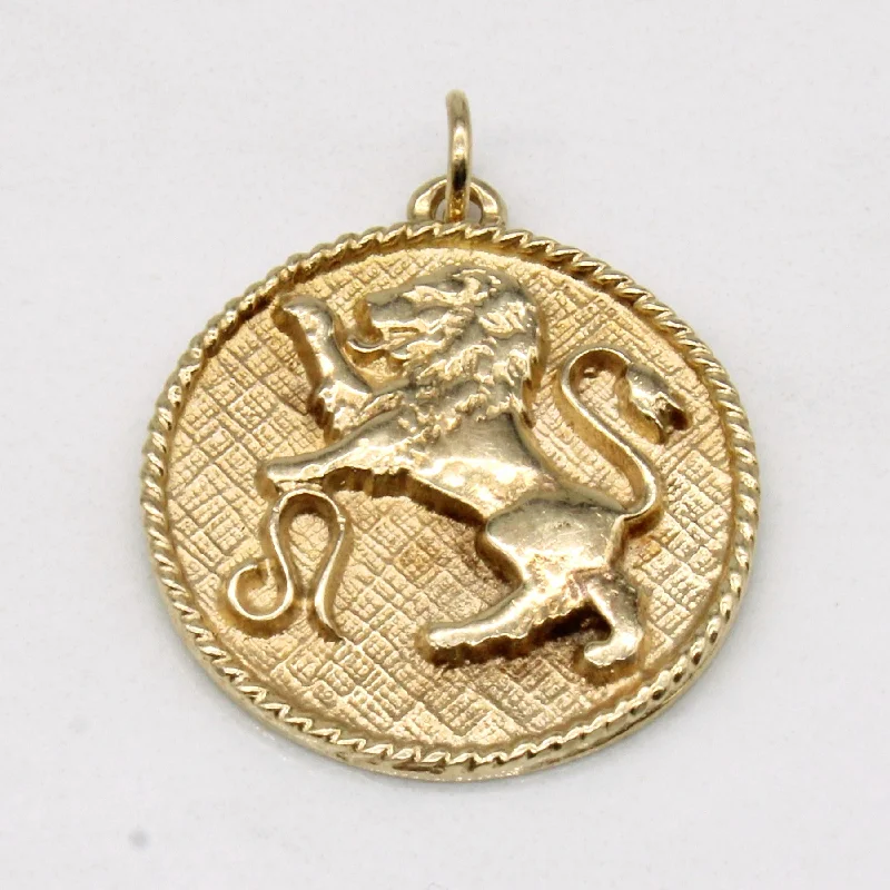 10k Yellow Gold Leo Charm